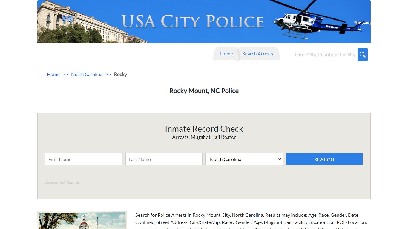 Rocky Mount, NC Police | Jail Records